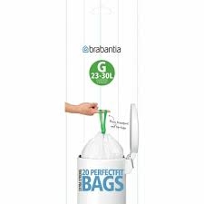 AFVALZAK MET TREKBANDSLUITING 'PERFECTFIT' G, 23-30 LITER (2 (AFVALZAK 30 LITER HOOG MODEL, 20 STUKS